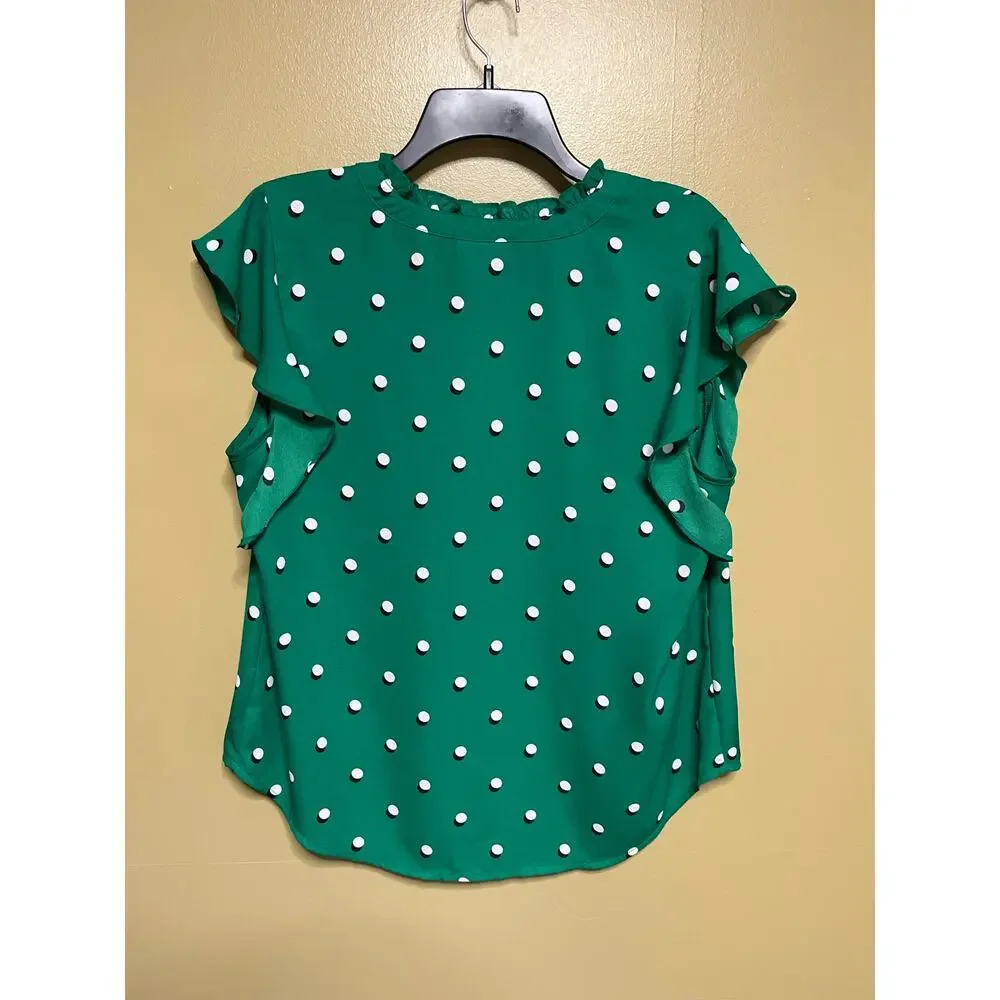 Liz Claiborne polka dot blouse - Picture 4 of 6